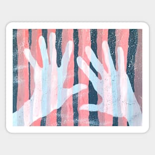 Abstract stripes, Hands Sticker